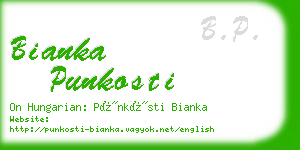 bianka punkosti business card